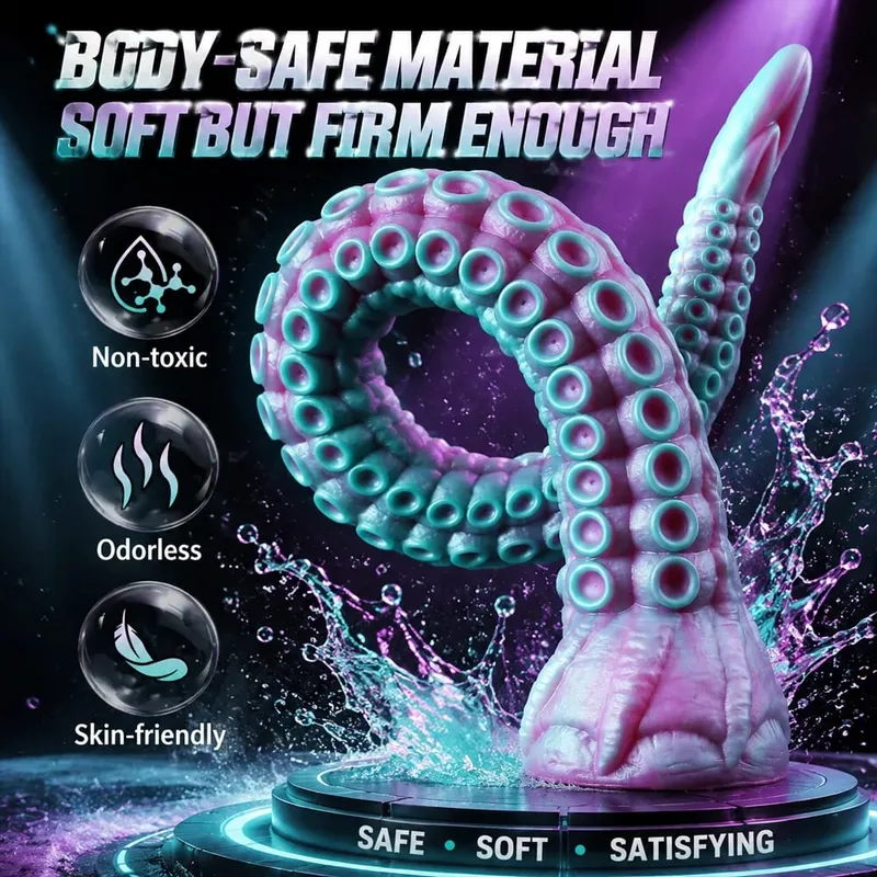 Fantasy Tentacle Dildo Soft Silicone Anal Plug Prostate Massager Huge Fake Penis G-Spot Stimulation Masturbator Adult Sex Toys