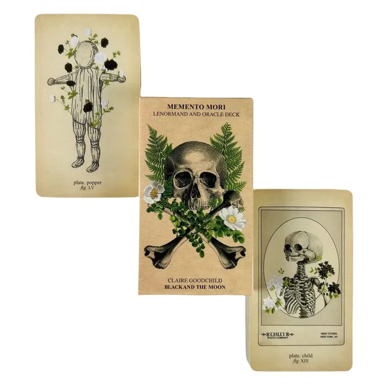 1pc Memento Mori Lenormand And Oracle Deck English Board Game Playing Cards