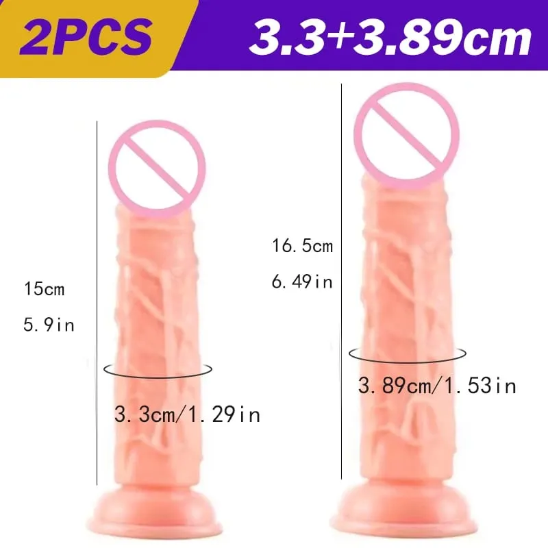 Realistic Flesh Colored Silicone Dildo with Suction Cup Soft Butt Plug Adult Sex Toy for Women And Men Realistic Soft Dildo