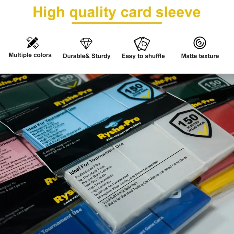 150Pcs Premium Card Sleeves 2.6"x3.6" Compatible with Standard Size Trading Cards for MTG Pokemon TCG Baseball Card Sport Cards — image 2
