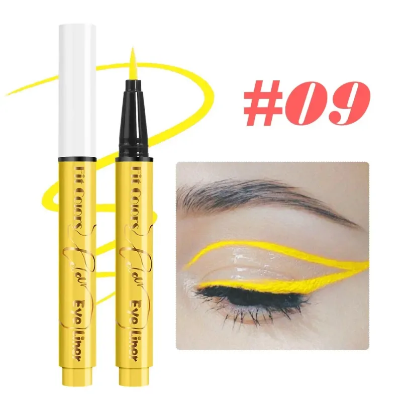 UV Fluorescent Glow Liquid Eyeliner Pen Waterproof Face Color Paint Neon Colorful Halloween Christmas Party Art Stage Eye Makeup