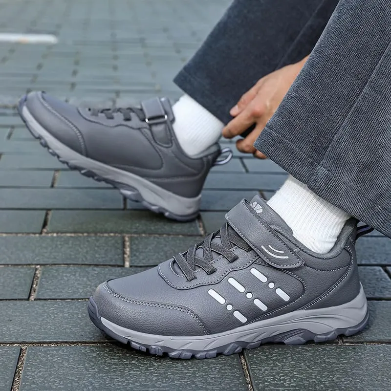 Men's Sneakers Waterproof Comfortable Durable Walking Shoes Classic Solid Color Outdoor Camping Casual Shoes Chunky Sneakers — image 6