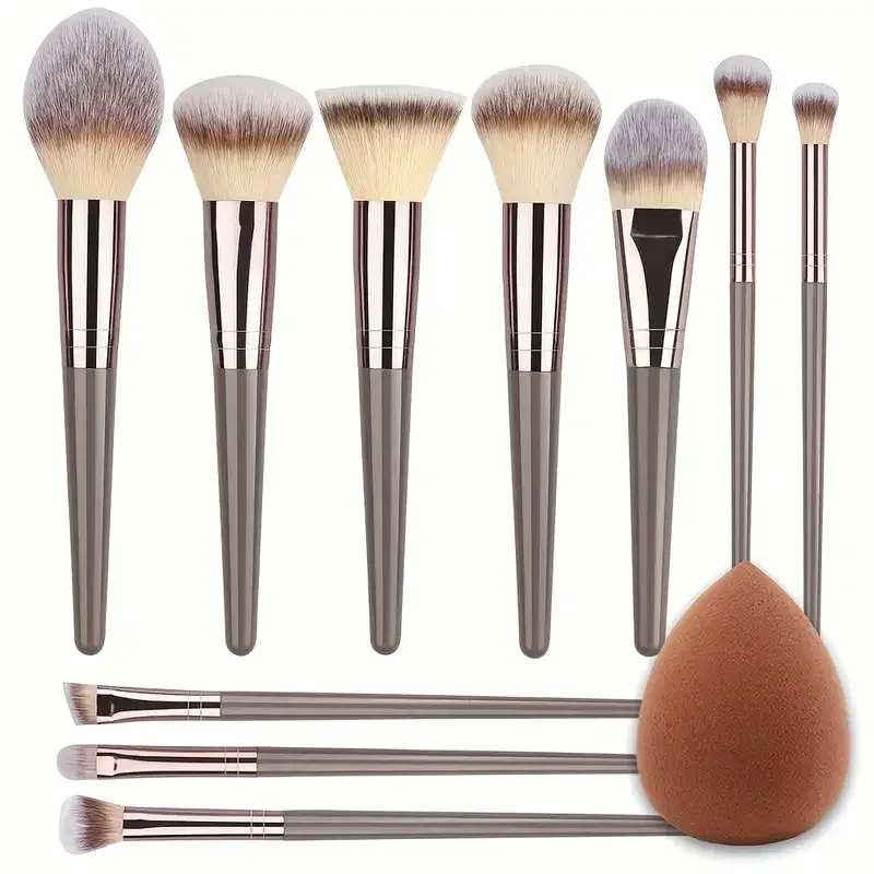 3-20PCS Makeup Brushes Set Foundation Highlighter Eyeshadow Blush Concealers Brush Female Beauty Tools Beauty Sponges Thumb Puff