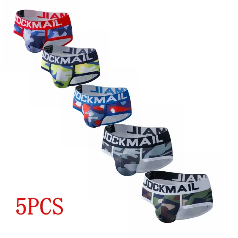 5 Value Package/Lot print Camouflage Mens Underwear Briefs calzoncillos hombre slips Cueca Gay Underwear Male Panties