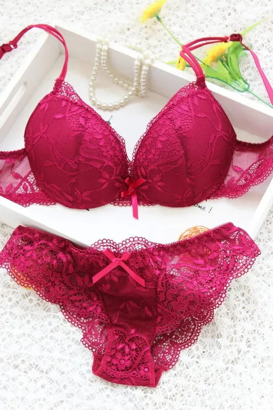 Lingerie Beautiful 2 Pcs Underwear Transparent Lace Exotic Sets See Through Delicate Bilizna Sexy Fancy Intimate