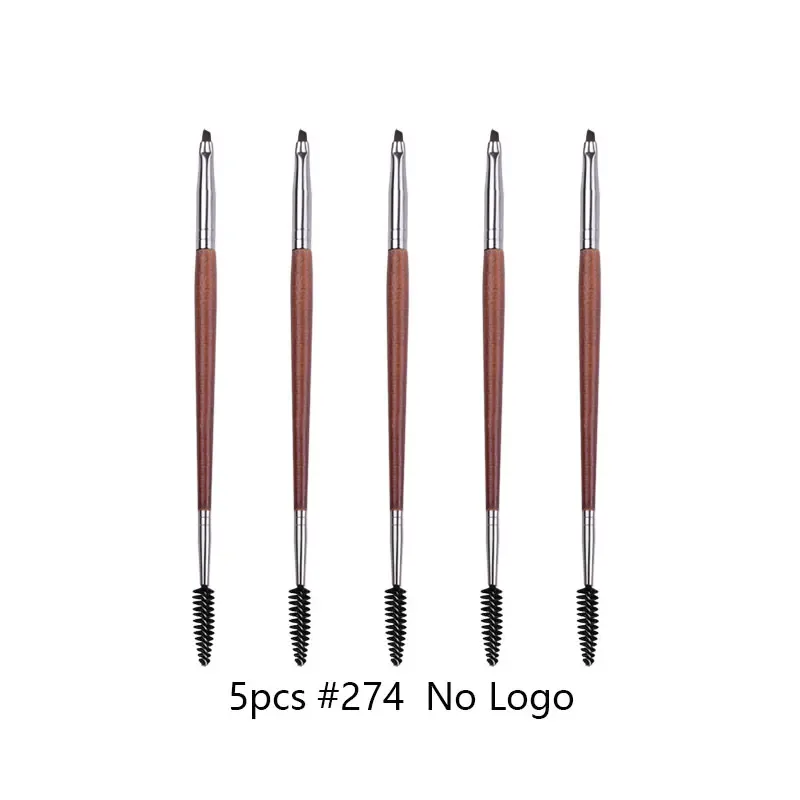 1 pezzo n. 274 Sopracciglio angolato a doppia estremità Ciglia Pennello per trucco Legno naturale Pennelli per trucco professionali Strumenti cosmetici