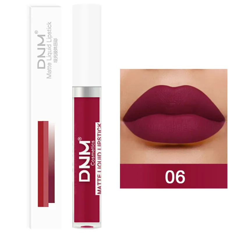 DNM 19 Color Matte Velvet Liquid Lipstick Waterproof Lasting Not Easy To Fade Lipgloss Makeup Purple Red Nude Lip Tint Cosmetics