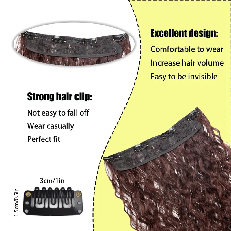 Synthetic corn beard curly hair extensions in three sizes wig head covers full top hair covers replacement for women's wigs