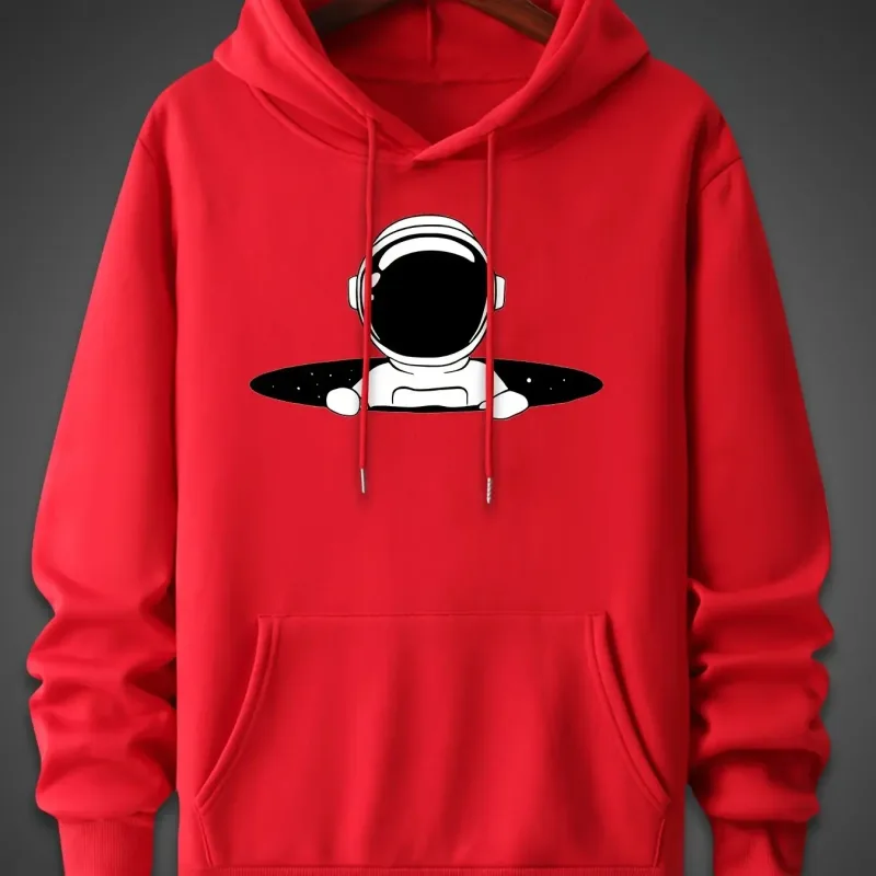 2025 ใหม่ฤดูหนาวผู้ชายสบายๆหลวมขนแกะความอบอุ่นHooded Sweatshirtแฟชั่นอินเทรนด์สบายๆอเนกประสงค์Walkaround 2D Hooded