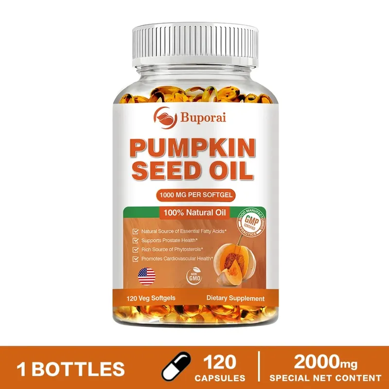 Pumpkin Seed Oil - Promotes Hair Growth Urinary Tract and Prostate Health Cardiovascular Support Supplement