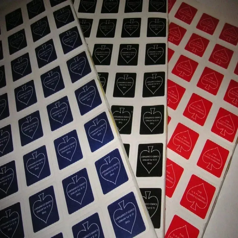 3 Sheets Original Bicycle Playing Card Case Seal Sticker Magic Trick 24 On 1 Sheet 3 Colors Magia Magie Magicians Accessory — image 3
