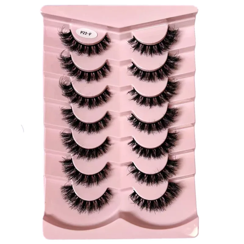Classic 3D Volume Faux Mink Lashes Natural Look Fluffy False Eyelashes Wispy Cat Eye Lashes Fluffy 3D Mink Lashes