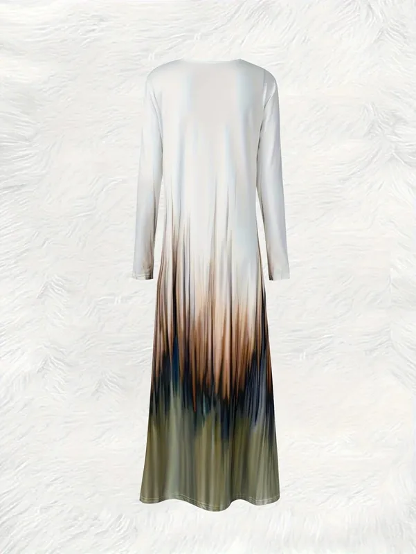 Printed Design Casual style gradient pattern women's dress