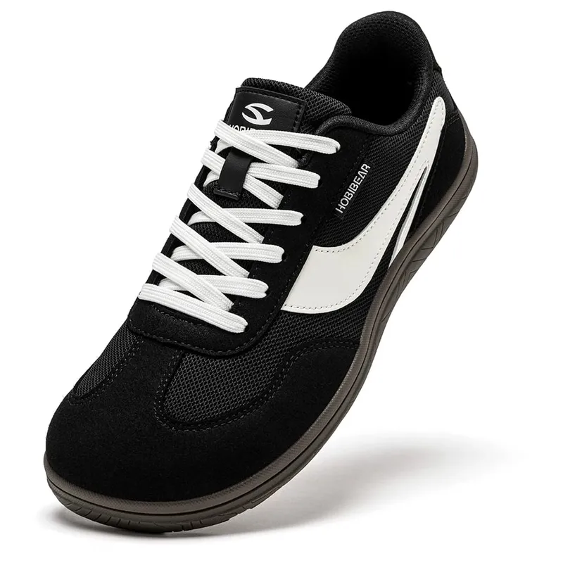 Wide Barefoot Shoes Womens Mens Zero Drop Minimalist Sneakers Artificial Leather Mesh Retro Walking Shoes