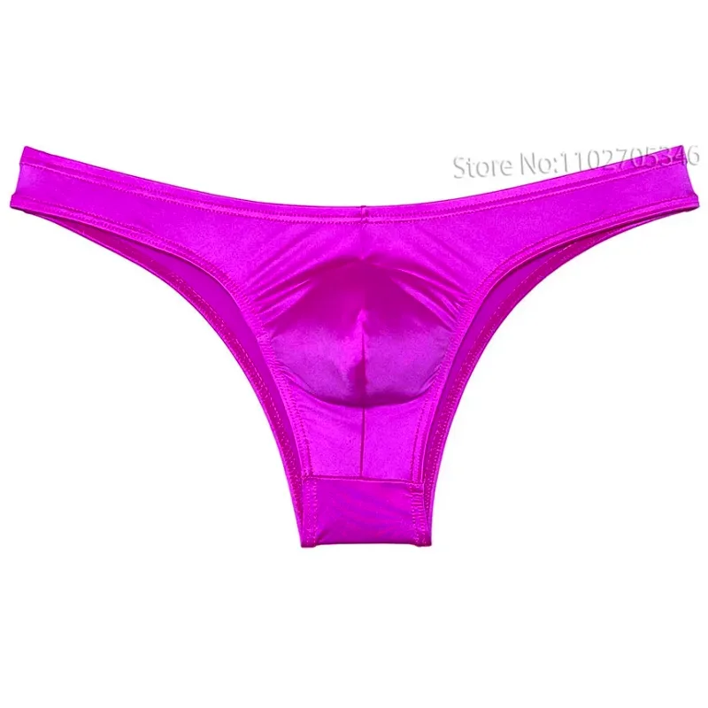 Silky Smooth Bikini Briefs Men's Enhance Pouch Micro Underwear Slip Sexy Beach Briefs Breathable Sissy Panties Pool