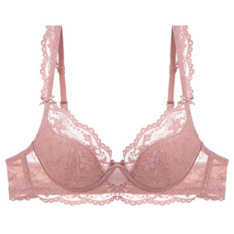 Sexy Lace Push Up Bra for Bigger Look Minimizer Slimming Underwire Support Tuck Side Fat No Sagging Steel Ring Plus Size
