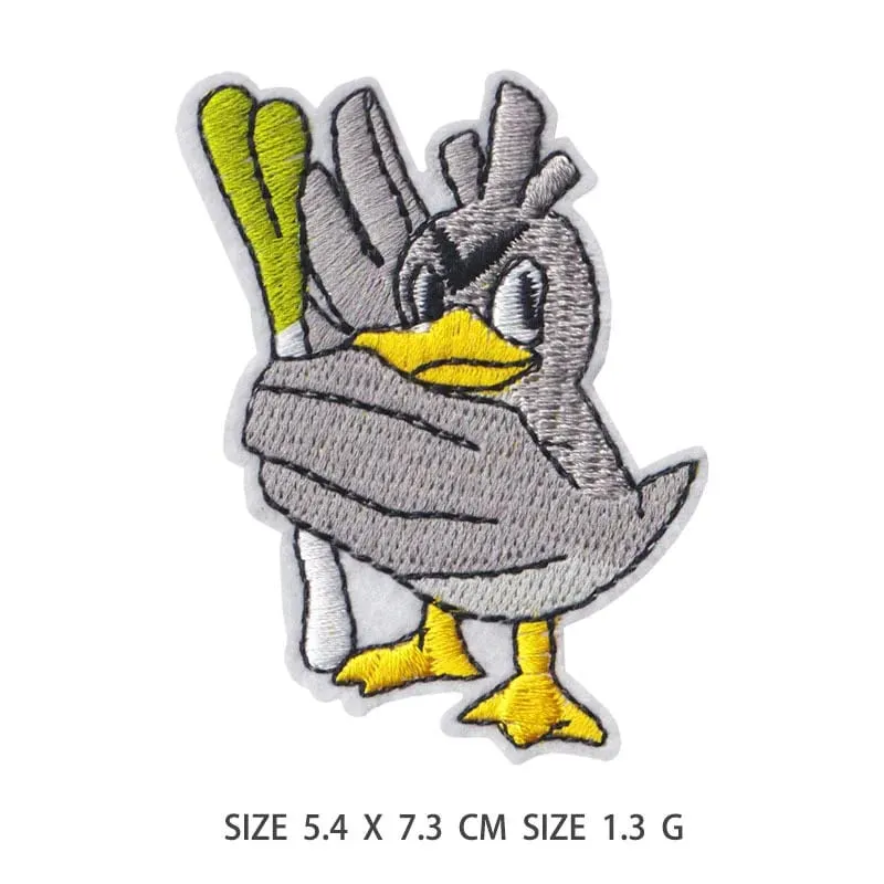30 Style Cloth Patch Pikachu Charizard Clothes Stickers Sew on Embroidery Patches Applique Iron on Clothing Cartoon DIY Garment