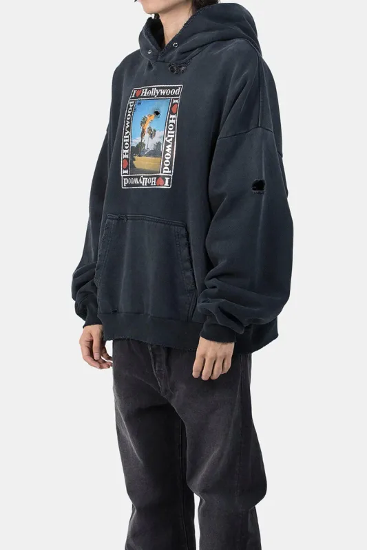 Nouveau surdimensionné PALY sweat à capuche pour homme femme lavé noir endommagé meilleure qualité décontracté Vintage Cardigan Zip sweats
