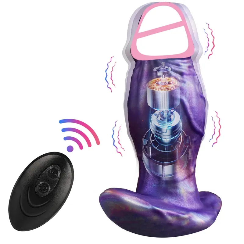 Realistic Wearable Butt Plug Silicone Dildo With Remote Control 10 Frequency Vibration Prostate Massager Anal Plug Adult Sex Toy