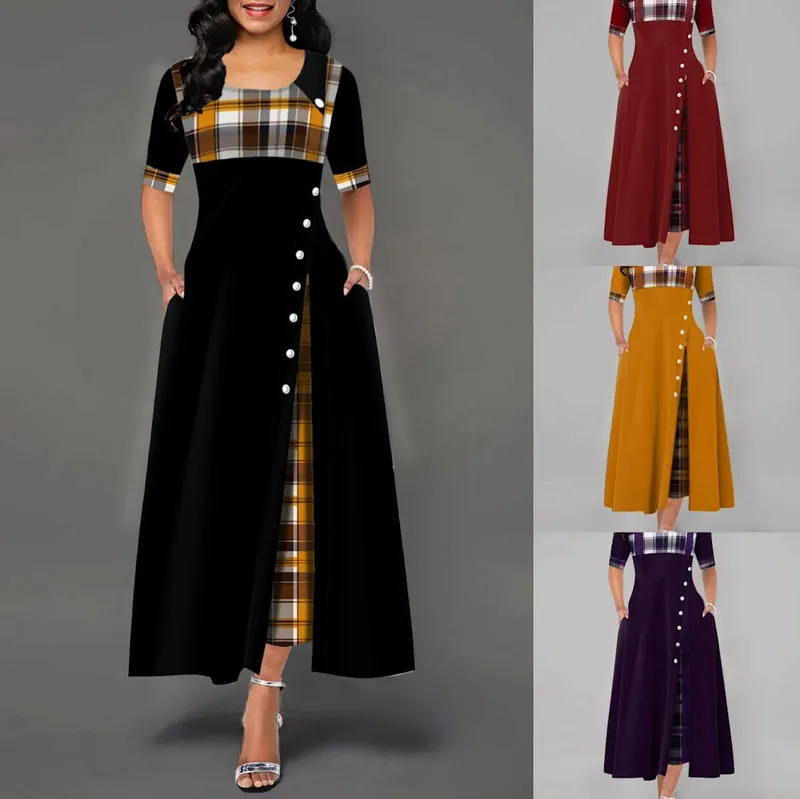 Women New Loose Boho Vintage Ruffles Befree Spring Elegant Party 5XL Dress Large Big Summer Party Maxi Dresses