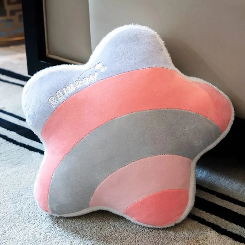 INS HOT Candy Color Cloud Star Plush Pillow Colorful Rainbow Crown Pillow Cushion Sofa Home Decoration Throw Pillow Toy — image 19