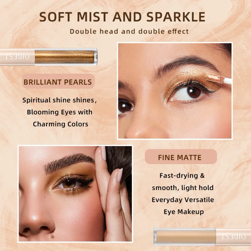 Double End Glitter Matte Eye shadow Stick Pencil Eyeshadow Makeup Waterproof Bicolor Shimmer Cosmetics Beauty Makeup Tool — image 4