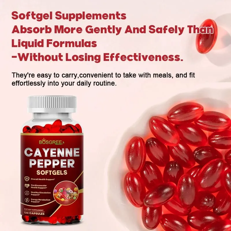 Cayennepfeffer-Kapseln – unterstützen die Herz-Kreislauf-Gesundheit, verbessern die Verdauung und die Durchblutung, Vitamine D3, K2, Kräuterergänzung — image 6