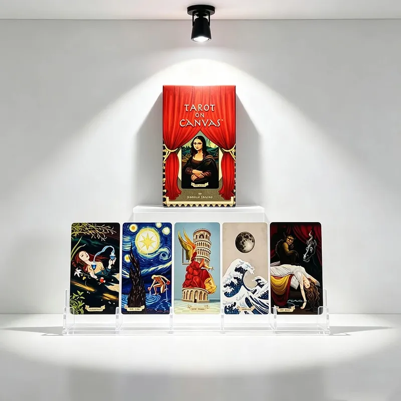 Tarot On Canvas Card Game 78 Classic Renaissance Masterpiece Oil Painting Tarot Deck Fate Divination Tarot Cards For Collectors — image 4
