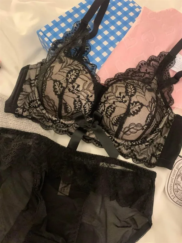 Hot Selling Wireless Lace Bra Women Small Bust Thick Padded Push Up Lift Anti Sag Side Support Sexy Lingerie 32‑38 AB