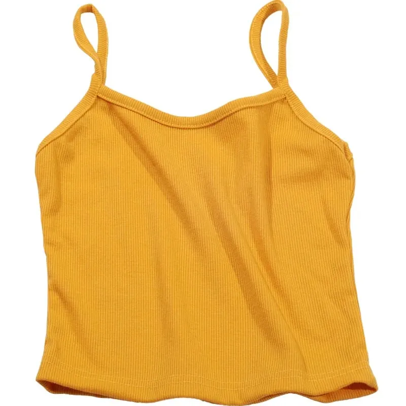 Summer New Solid Color Small Camisole for Girls and Students with A Slimming Look and A Versatile Thread Vest. Short Base Shirt