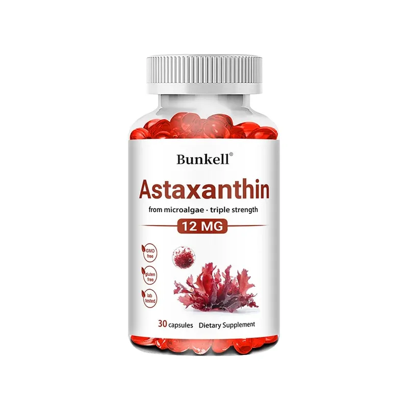 Astaxanthin-Kapseln 12 mg fördern die Herz-Kreislauf-Gesundheit und beschleunigen den Stoffwechsel, unterstützen die Gesundheit von Augen, Gelenken und Haut