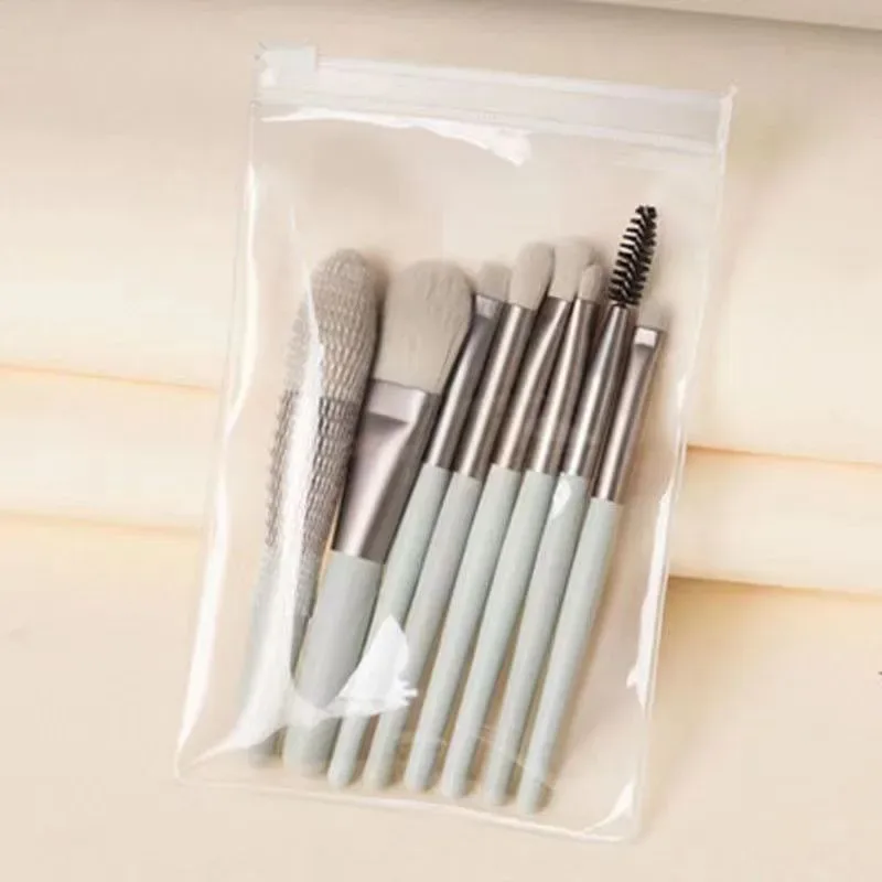 8Pcs Mini Macaron Soft Makeup Brushes Set Portable Beginner Beauty Tools for Blush Eyeshadow Complete Cosmetic Brush Kit — image 12