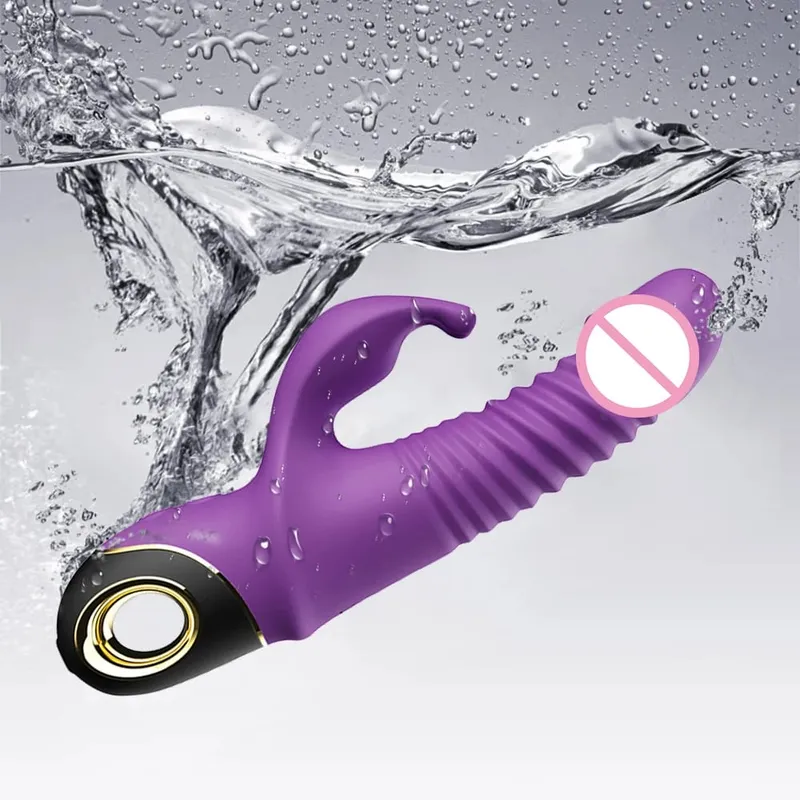2022 Rabbit Thrusting Vibrator Automatic Telescopic G-Spot Clitoris Stimulator Female Masturbation Sex Toys For Women Adults