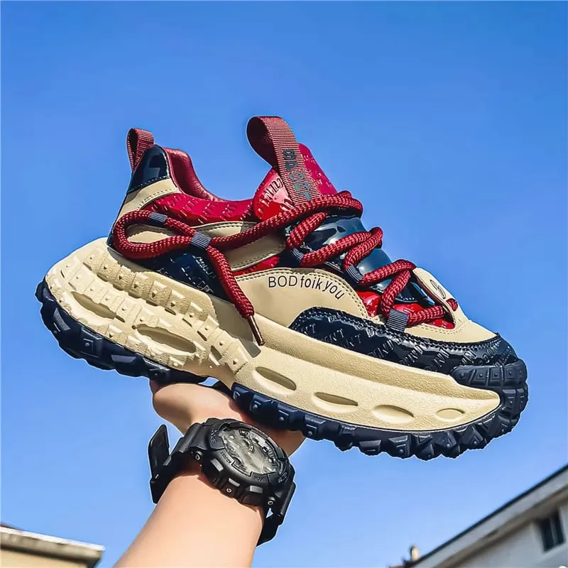 Men's White Sneakers Autumn Winter Fashion Cross Tied Non Slip Casual Shoes Comfortable Outdoor Height Increase Vulcanized Shoes