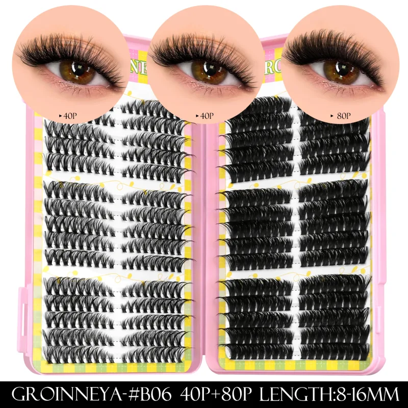 Lash Clusters 540pcs 60D+100D Eyelashes Extensions 2style Mixed Lash Book Fluffy Cat Eye Eyelashes False Lashes Makeup