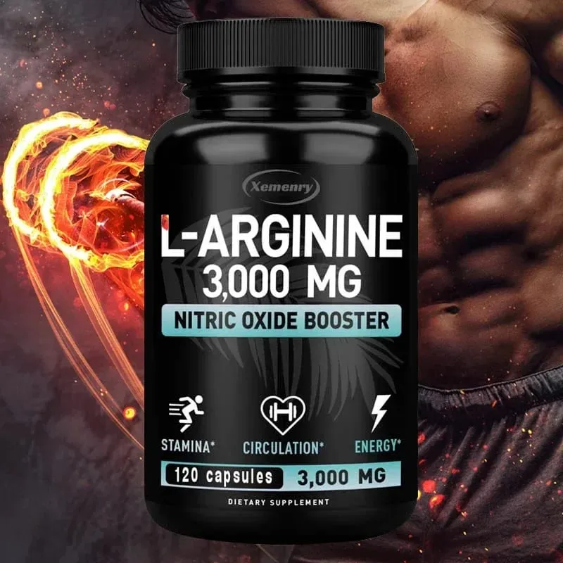 L-Arginine - Strengthen Muscles Improve Blood Circulation and Boost Energy Endurance and Athletic Performance