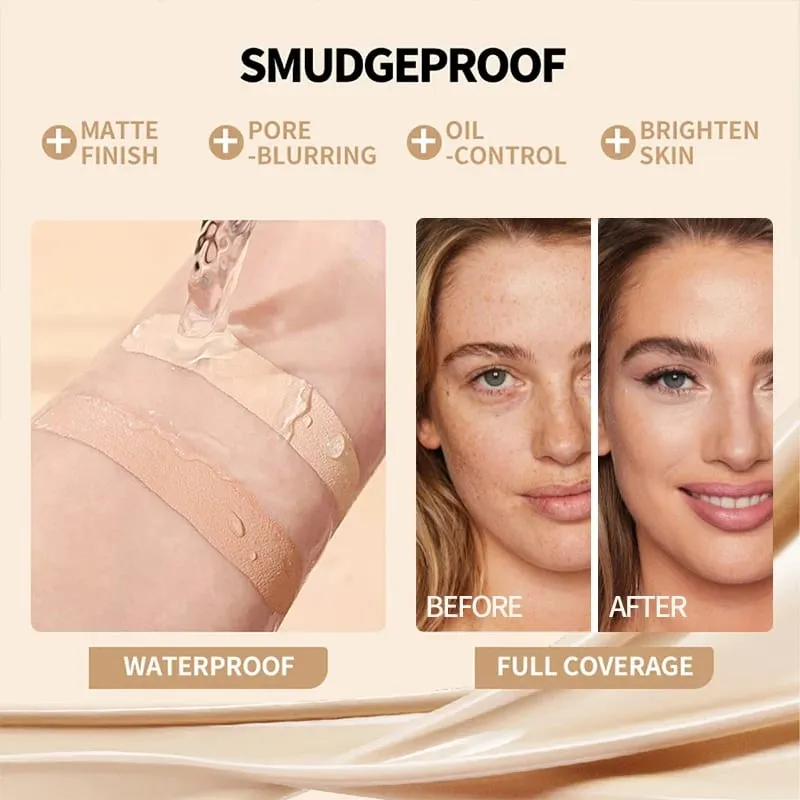 Face Makeup Set Liquid Foundation Loose Powder Primer Waterproof Long-lasting Full Coverage Concealer Women Cosmetics FaceMakeup