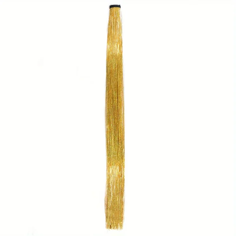 Hair Tinsel Clip in 22Inch Glitter Tinsel Hair Extensions Heat Resistant Clip in Hair Tinsel Sparkle Fairy Hair Accessories