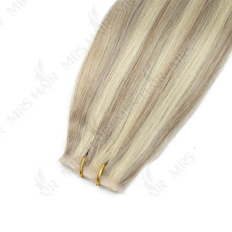 XO Twin Tabs Schmetterlingshaar-Einschlagverlängerungen, Echthaar, doppelt eingespritztes PU-Einschlagloch, flache Twin Tabs, echtes natürliches Microlink-Haar