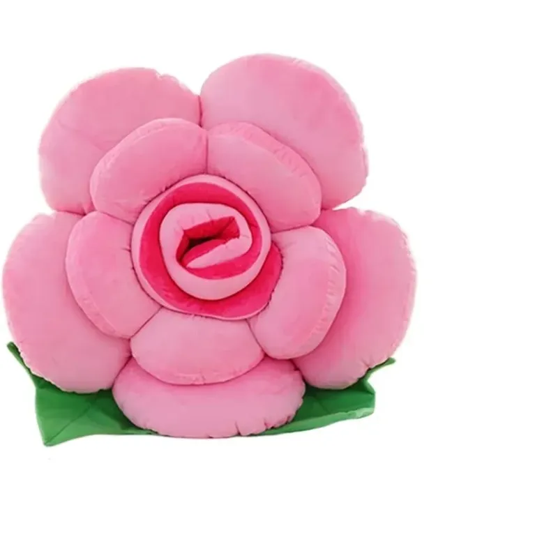 New Large Rose Shaped Pillow Plush Colorful Sofa Flower Cushion Simulated Car Interior Cushion Plush Toys