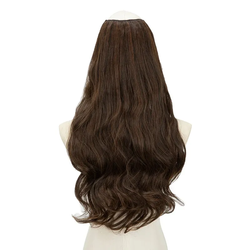 U-Part Synthetic Clip In Hair Extension Long Thick Curly Natural Blonde Flase Hair Hairpieces For Women Heat Resistant — image 20