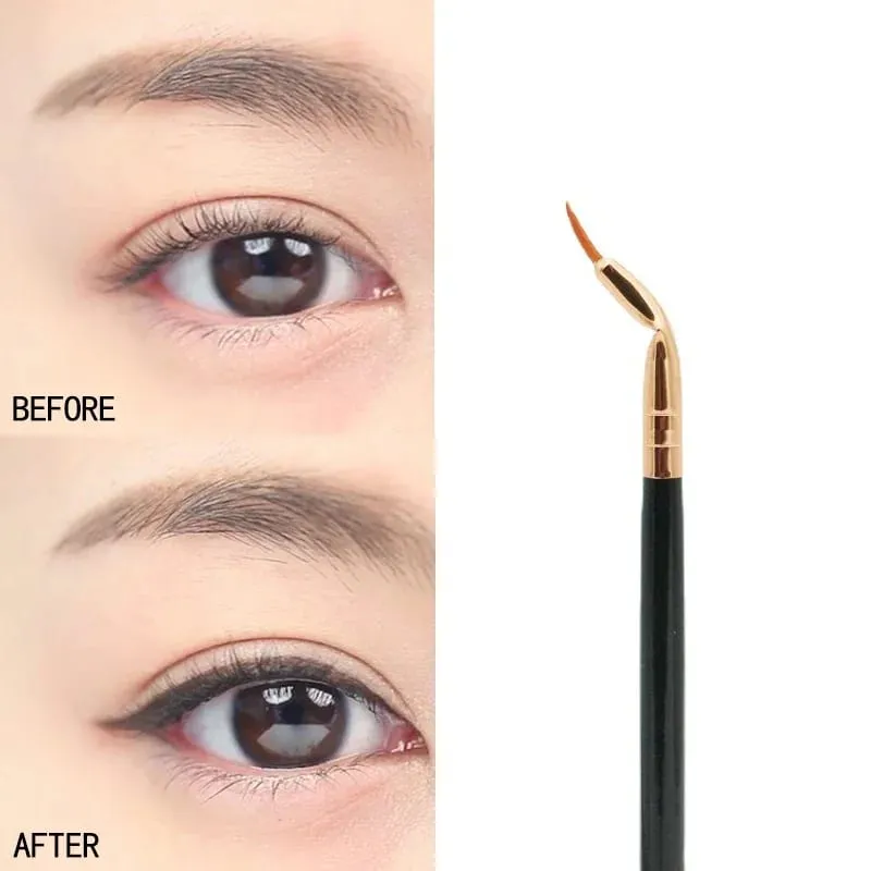 1Pc Bent Liner Makeup Brushes Precision Angled Eyeliner Brush Eyeshadow Eye Brow Tool Detail Eye Liner Precision Cosmetic Tools