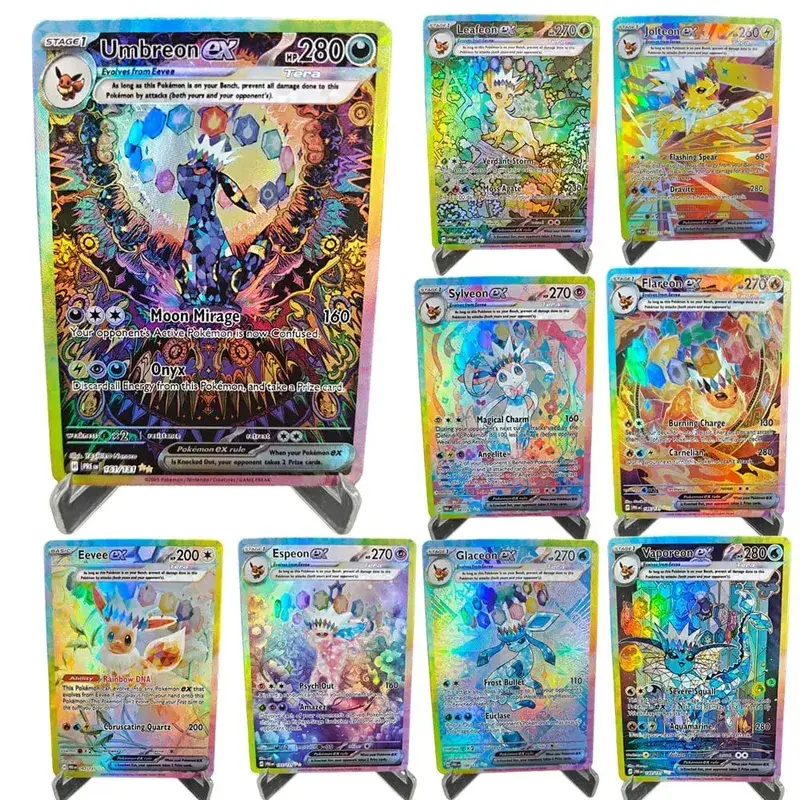 Proxy POKEMON PRE English PRISMATIC EVOLUTIONS #161 UMBREON ex Grade 10 Collection Card Toy