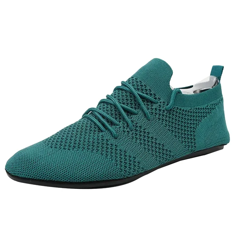 Sapatos casuais masculinos leves respiráveis ​​sapatos vulcanizados femininos ao ar livre mocassins macios malha calçados de condução rendas até 36-47