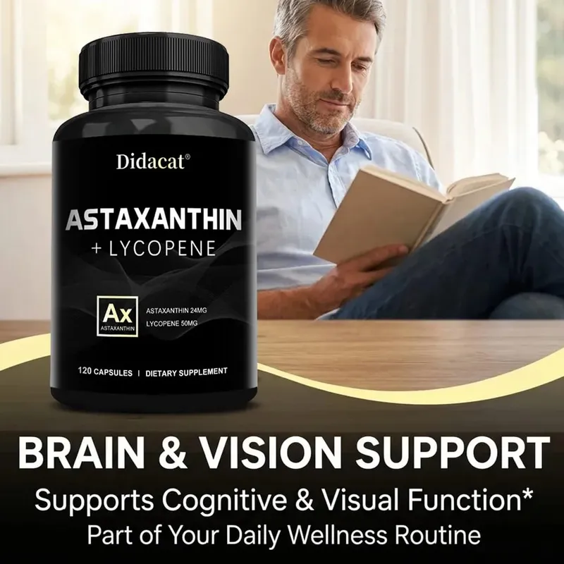 Astaxanthin-Ergänzungsmittel für Männer und Frauen | Aus der Mikroalge Haematococcus Pluvialis zur Unterstützung der Augen- und Hautgesundheit