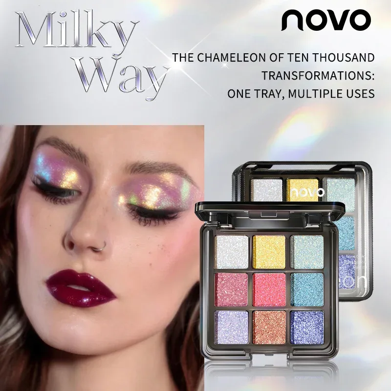 Yunyi Chameleon Nine Color Eye Shadow Disc Polarized Flasher Pearlescent Eye Shadow Multi Color Colorful Makeup