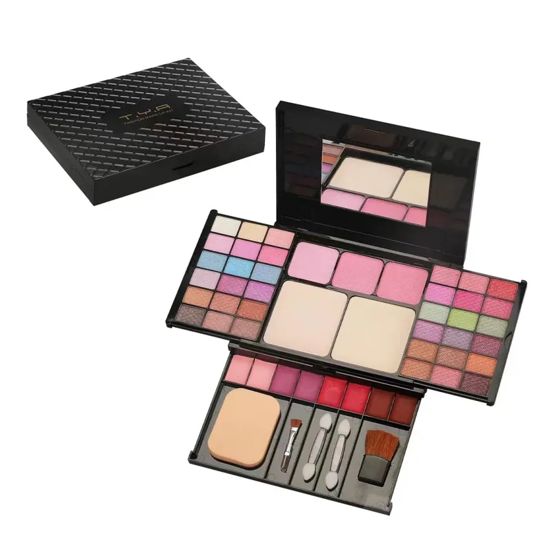 Makeup Gift Set for Women Full Kit All in One Make up Eyebrow Powder Lipstick Lip Gloss Brush Shimmer Glitter Eyeshadow Palette