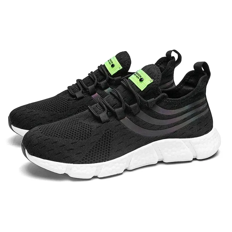 Comfortable Men's Running Shoes Summer Mesh Breathable Lightweight Outdoor Tennis Shoes Fashionable Versatile Balanced Sneakers