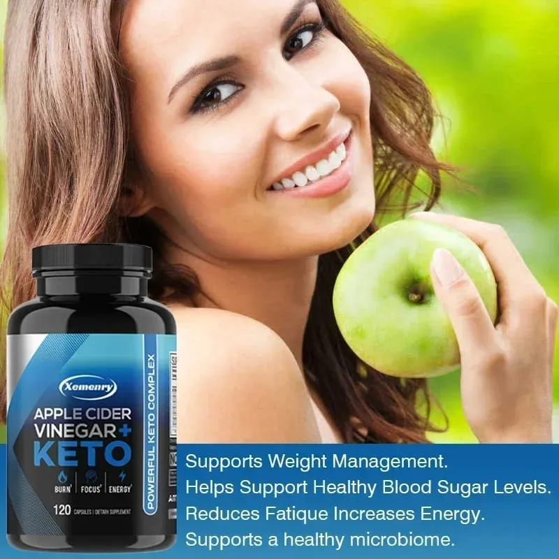Keto Apple Cider Vinegar Capsule - Supports Appetite Metabolic Function Improves Digestion Enhances Satiety and Gluten-free — image 4