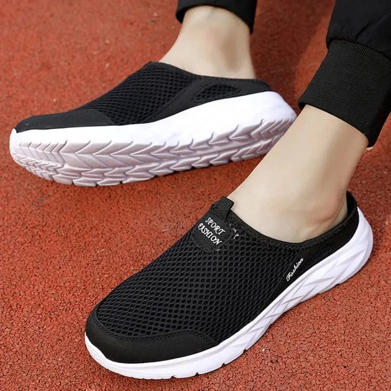 Hot Sale Men Half Slipper High Quality New Design Mesh Shoes Breathable Outdoor Sandals Comfortable Couples Walking Shoes